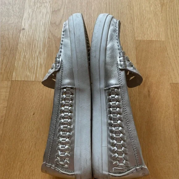 Cole Haan Pinch Maine Loafers in metallic silver size 8 - Picture 2 of 2